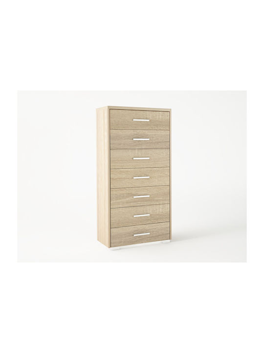 Wooden Chest of Drawers with 7 Drawers Oaks 60x...