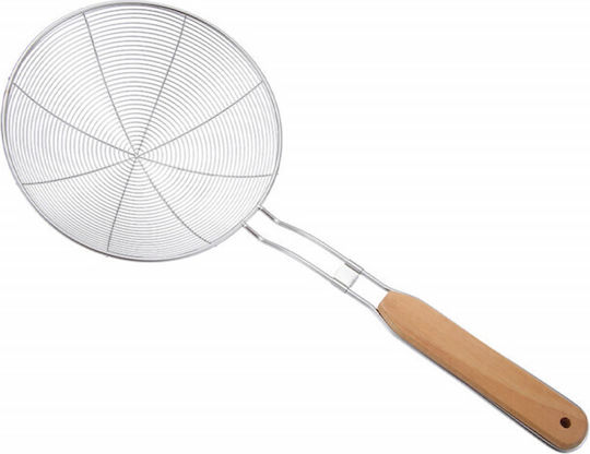 Perforated Metallic Spatula Pufo Kitchen Wooden Handle 39 x 14 cm