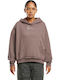 Signature Washed Damen Sweatshirt Kapuzen Brown