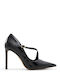 Γόβες από Lackleder mit Riemchen Schwarz