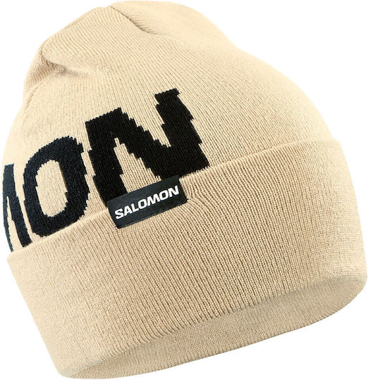Beanie Unisex Beanie Knitted in Beige color