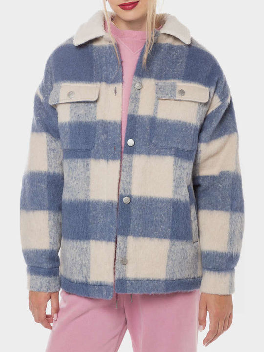 Passage Of Time Women's Cardigan with Buttons Blue