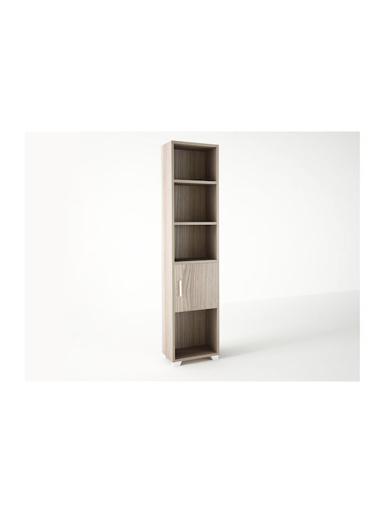 Βιβλιοθήκη Δαπέδου Ξύλινη Γκρι 40x30x180cm