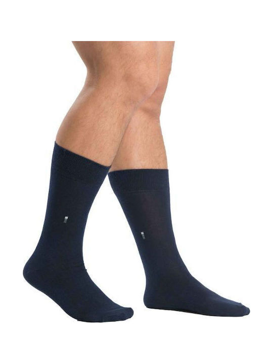 Sadik Herren Einfarbige Socken Blue 1Pack