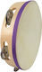 RP Beige Wooden Hand Tambourine with Single Row Jingles