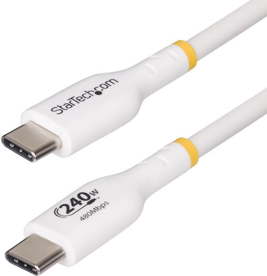 StarTech USB 2.0 Cable USB-C male - USB-C 240W PD Λευκό 4m USB2EPR4MW