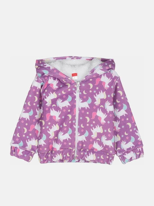 Kids Cardigan Cotton with Hood Multicolored