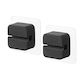Yamazaki Wandclips Mehrzweck Schwarz Set aus 2 Tower 4,5x1,8x4,5