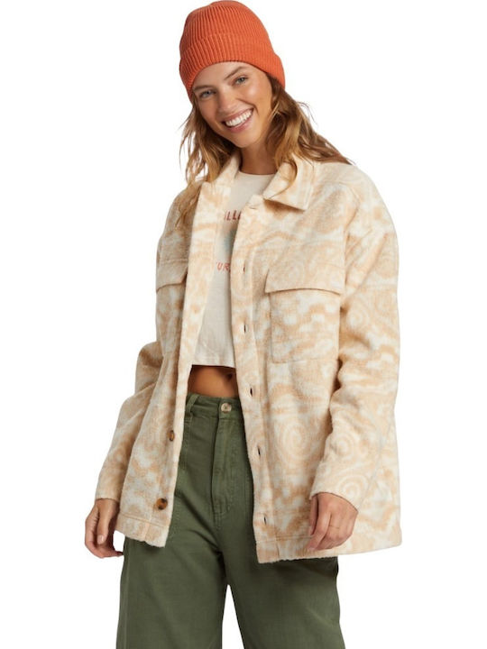 Down Women's Long Sleeve Shirt Ecru
