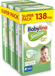 Babylino Sensitive Cotton Soft No. 4+ για 10-15kg Babylino Sensitive Cotton Soft No. 4+ για 10-15kg