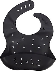 Beboulino Waterproof Bib Silicone with Pocket Black