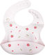 Beboulino Waterproof Bib Silicone with Pocket Pink Strawberry