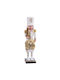 Hanging Nutcracker Ornament White 14x52cm