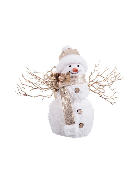 Hanging Snowman Ornament Plastic White 24x28cm