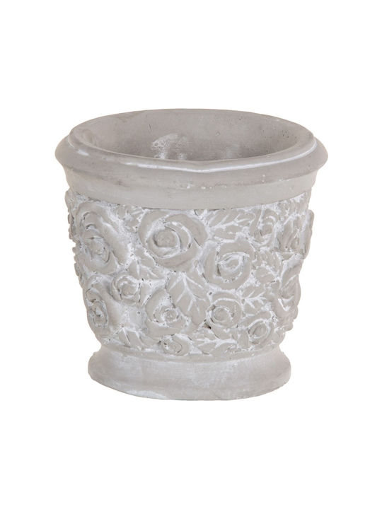 BigBuy Flower Pot 13x12cm Grey