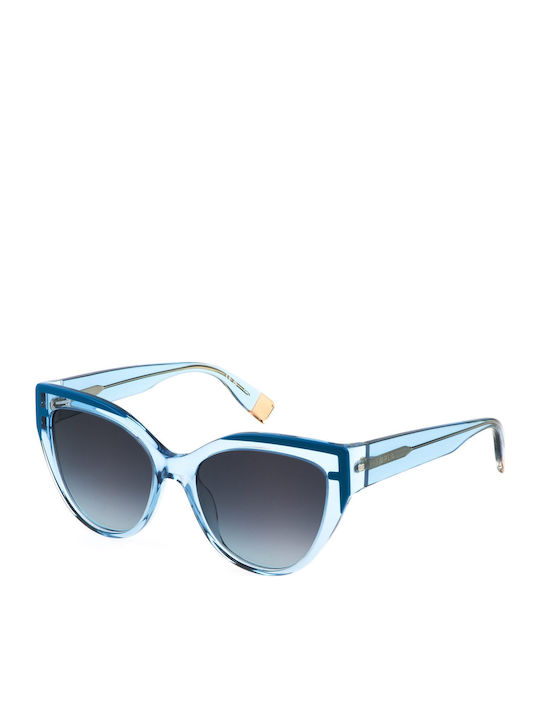 Furla Women's Sunglasses with Blue Plastic Fram...
