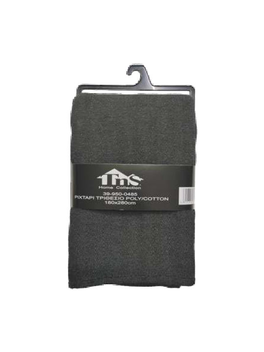 TnS Throws and Couch Blankets Sofa Throw 180x230cm Dark Grey