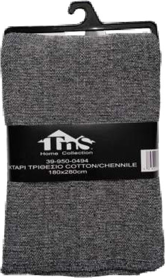 TnS TnS - Dreisitzer-Sofa Wurf 180x280cm Schwarz/Weiß