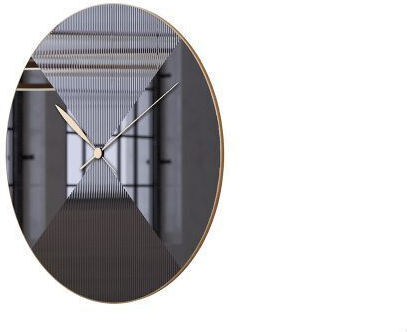 Casa Vogue Wanduhr Spiegel Schwarz Ø100cm