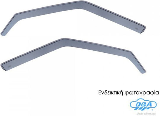 DGA Set of Windbreakers Front Car Dark Fime for Mitsubishi L200 1993-1996 2pcs