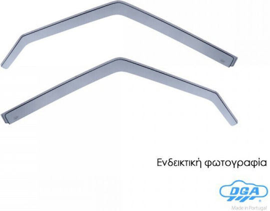 DGA Σετ Ανεμοθραύστες Αυτοκινήτου Μπροστινοί Σκούρο Φιμέ για Mitsubishi Pajero / Montero 1982-1991 2τμχ