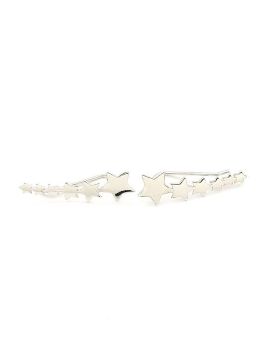 Silver Union Σκουλαρίκια Ear Climbers από Ασήμι