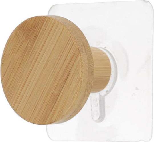 Άγκιστρο Μπάνιου Μονό με Αυτοκόλλητο ​4.5x4.5cm Καφέ