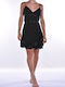 Sommer Mini Damenkleid Schwarz