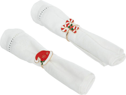 Fééric Lights and Christmas Set of Christmas Napkin Rings 4 x 3.7 cm 2 pcs