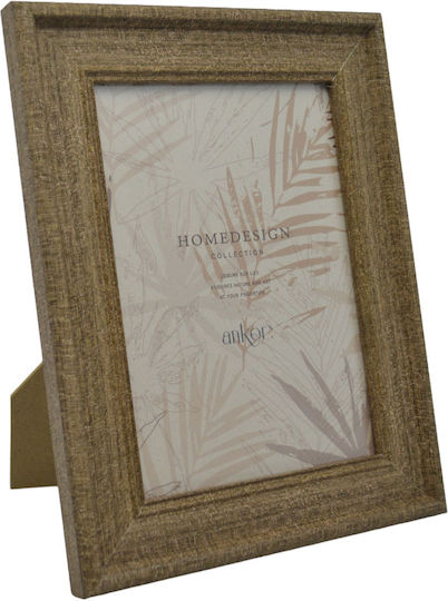 Ankor Plastic Photo Frame with Brown Frame
