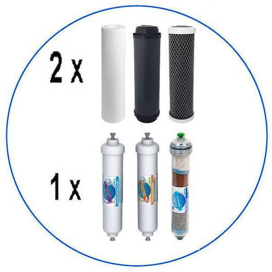 Aqua Filter Ανταλλακτικό Φίλτρο Νερού Αντίστροφης Όσμωσης / Κάτω Πάγκου από Ενεργό Άνθρακα 10" 5 μm