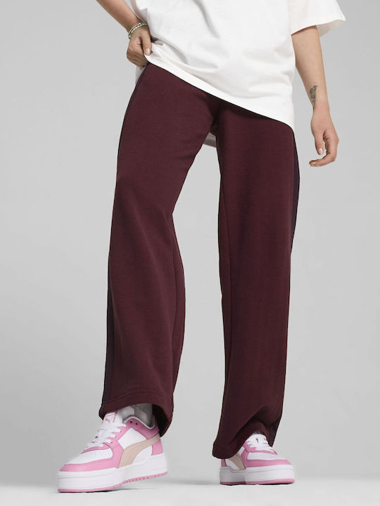 PUMA T7 Hohe Taille Jogginghose Burgundisch