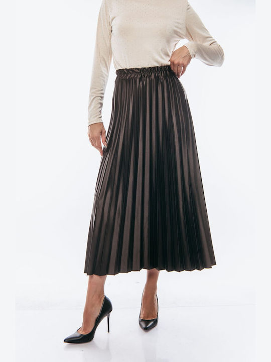 Dress Up Satin Skirt Coffee