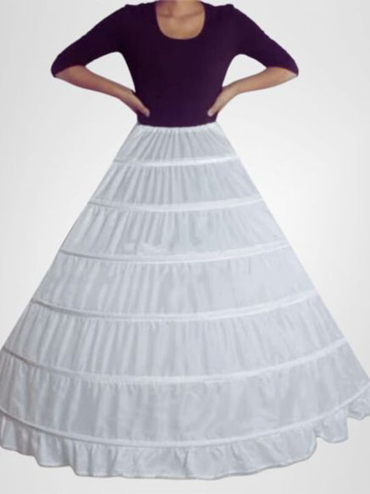 Jupă Crinolină Rochie de Dans Nuntă Albă 6 Cercuri Barbie