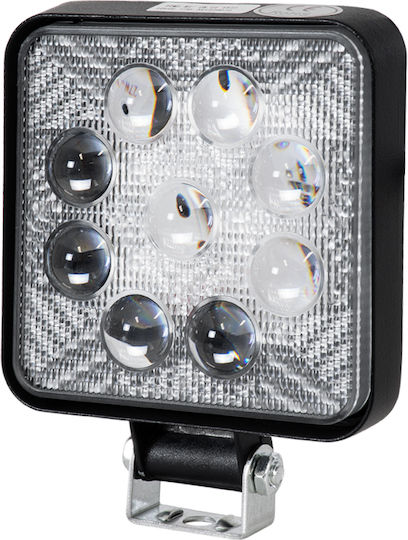 GloboStar Squareς Waterproof Headlights Car LED 12V 27W with White Lighting 1pcs