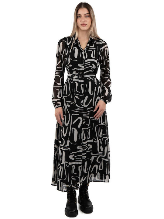 Only Life Maxi Shirt Dress Black