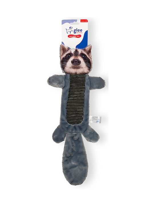 Glee Raccoon Skinny Tail Squeaky Dog Toy 22x50cm