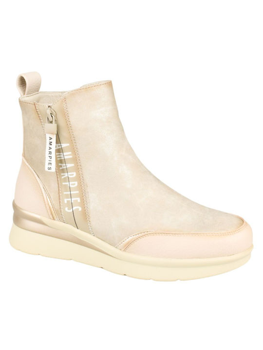 Amarpies Women's Ankle Boots Beige