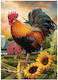 Diamond Mosaic Rooster On Farm