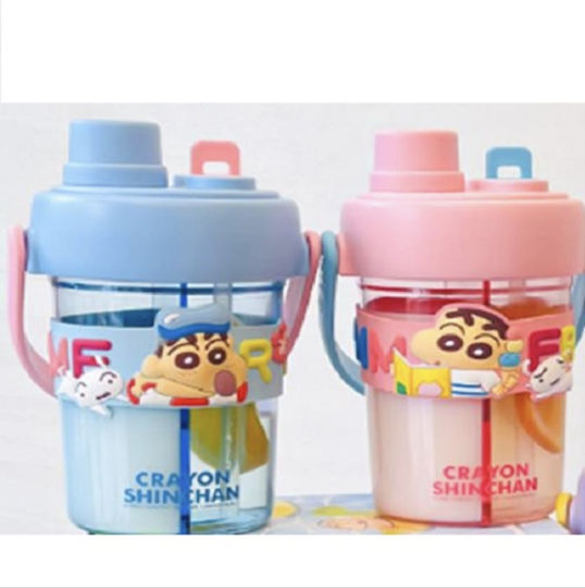 Water Kids Water Bottle with Straw Pink 850ml