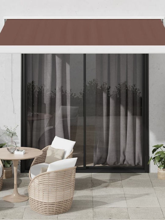 vidaXL Terrace Wall Tent with LED Light Brown 3...