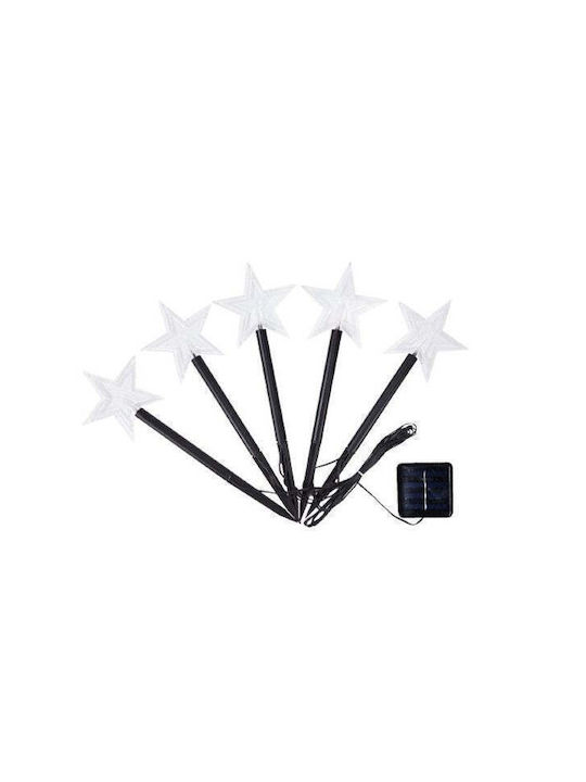 Stele Decorative De Crăciun Impermeabile Cu Lumină Led Din Plastic Alb Cald 35,5 Cm 5 Bucăți