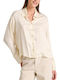 Langärmelig Damen Hemd Beige