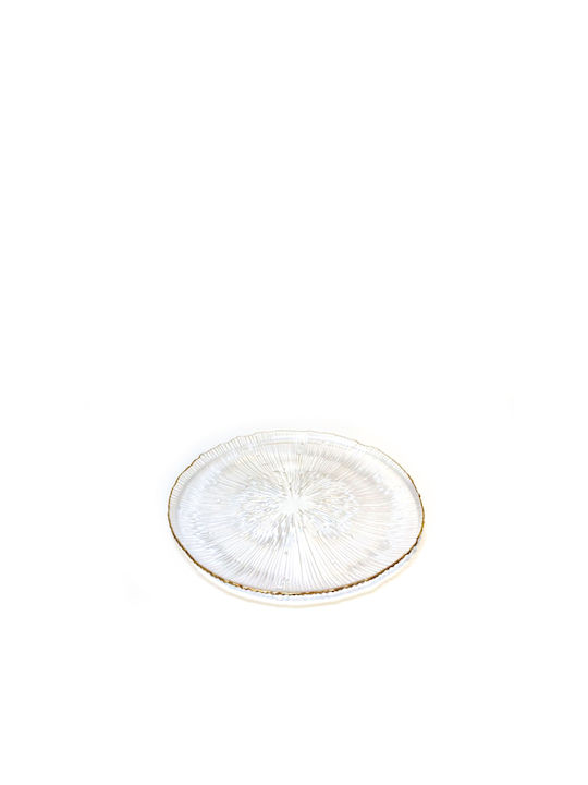 Round Glass Decorative Platter Transparent 21x21cm