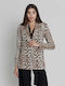 Moutaki Дълга Женски Сако Animal Print