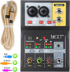 Next Active Analog Console 15 Channels with Phantom Power & 15 XLR Inputs & Bluetooth