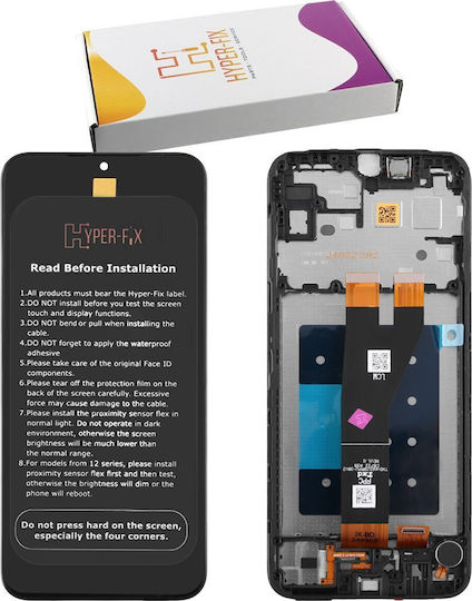 Hyper Fix Screen with Touch Mechanism and Frame for Samsung A14 5G (Black)