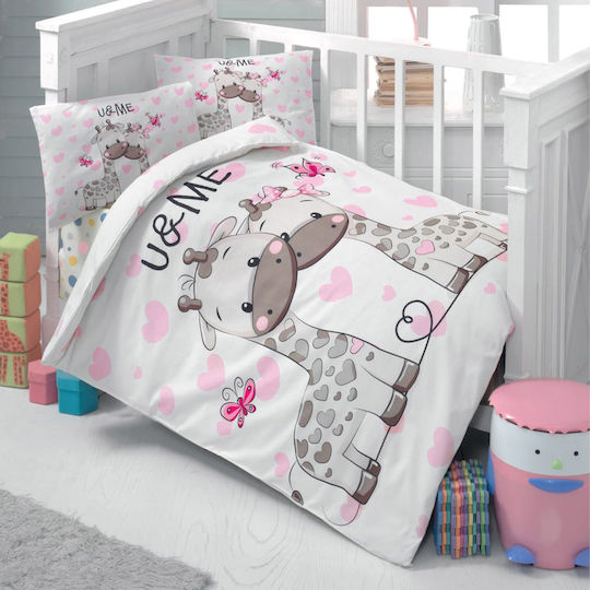 Beauty Home Set Baby Bettlaken Für Krippe Baumwolle Beige Bunt 100x150cm 4Stück