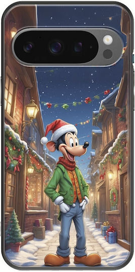 Xmas Cartoons Goofy Google Pixel 9 5g Black TPU Black Silicone
