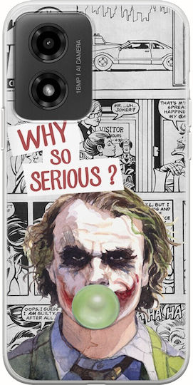 Why So Serious Motorola Moto G04 Flexible Tpu Διάφανη Σιλικόνη
